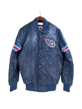 Starter Tennessee Titans NFL Mens Small Jacket Homage Exclusive Blue Snap-Up